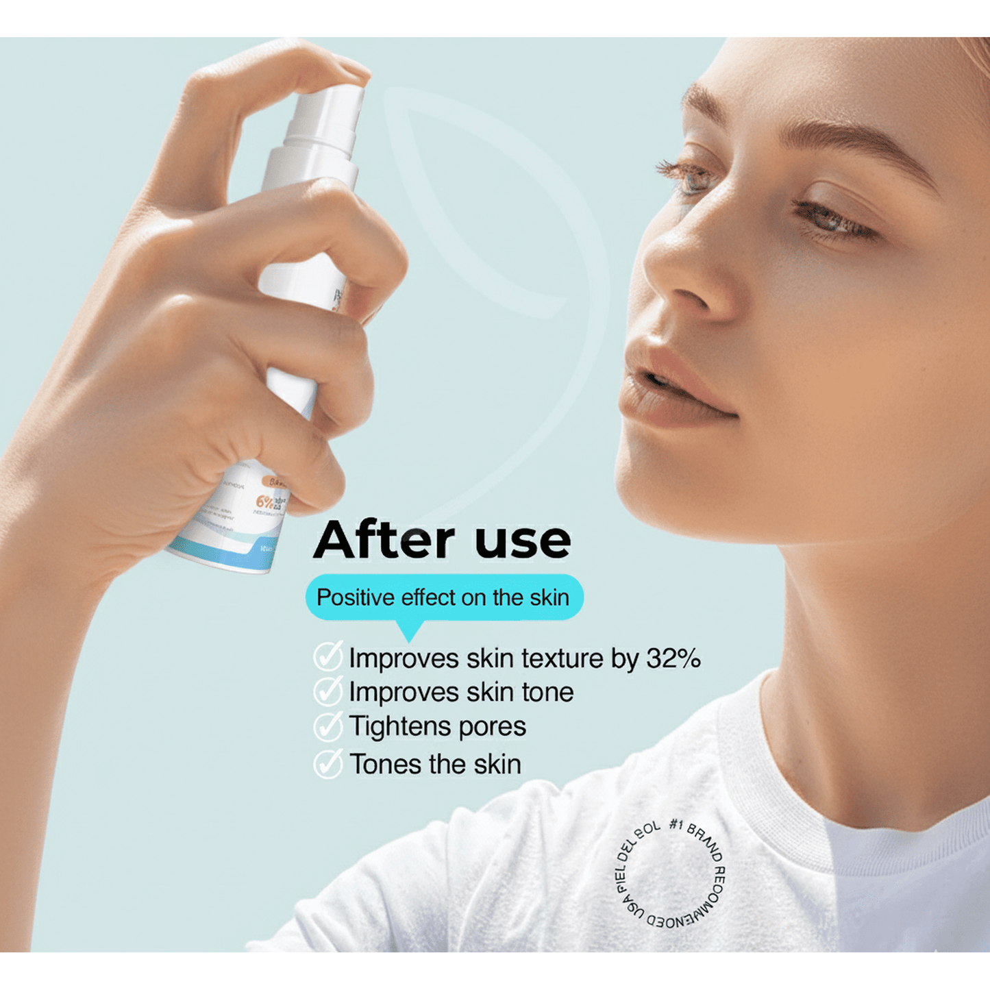 Piel del Sol - Refresh & Glow Glycolic Acid Toner – Alcohol-Free Hydration & Skin Renewal - For All Skin Types(100ml)