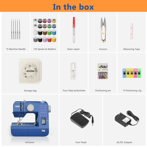 Portable Sewing Machine for Beginners Adults with Extension table and Accessory Kit ,28 Stitches