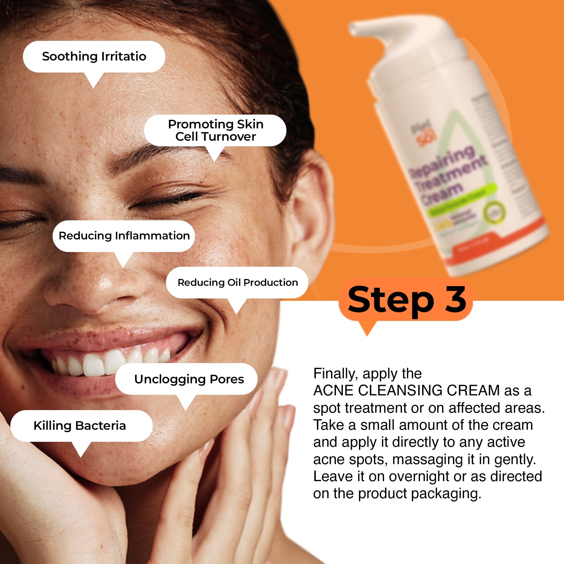 Ultimate Acne & Skin Care Set: Cleanser, Toner, and Cream. pH Balancing Fragrance-Free, Alcohol-Free, Intensive Hydration with Natural Antioxidants, Benzoyl Peroxide Acne Cleansing Cream