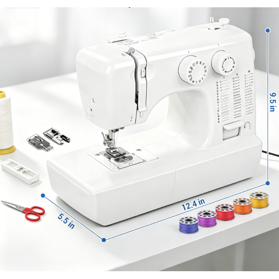 Small Handheld Sewing Machine, Portable Mini Sewing Machine for Hemming with 2 Speed Modes