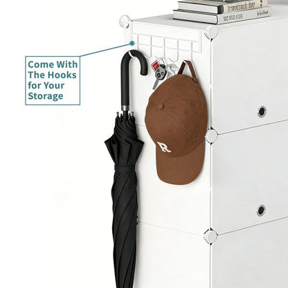 Shoe Rack Storage Cabinet, 6 Tier Shoe Organizer with Doors