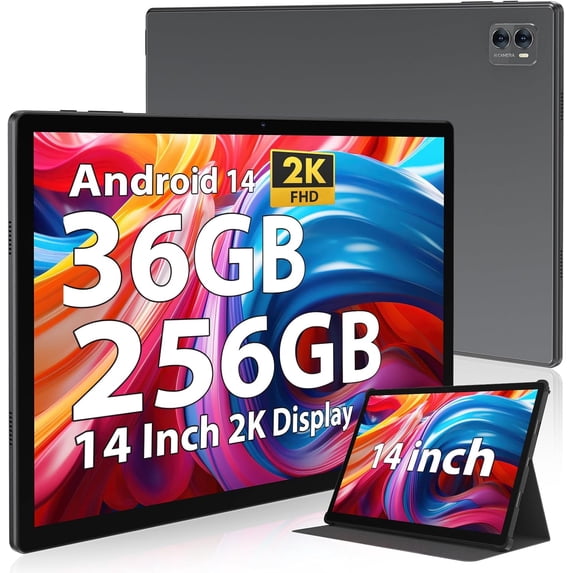 Tablet 10 inch, Android 15 Tablet, 32GB ROM 1TB Expand Computer Tablets, Quad Core Processor 6000mAh Battery, 1280x800 IPS Touch Screen, 2+8MP Dual HD Camera, Bluetooth WiFi Tablets PC